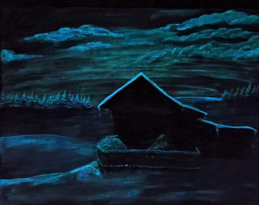 Acrylbild auf Leinwand Schneelandschaft