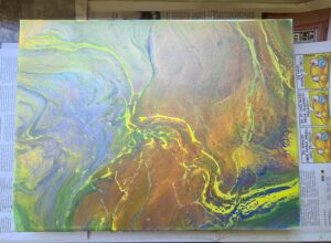 getrocknete Leinwand