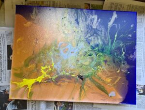 getrocknete Leinwand